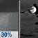 Wednesday Night: Chance Rain Showers then Mostly Cloudy